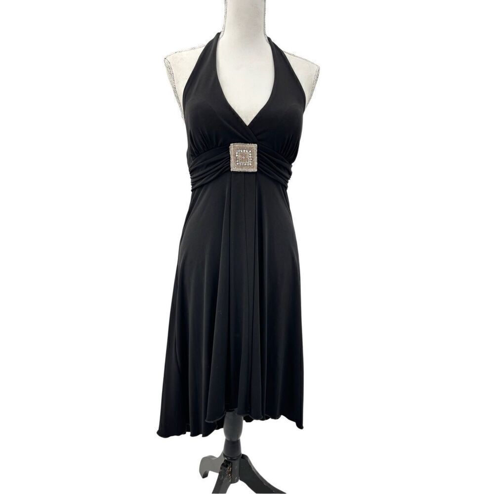 Enfocus studio halter top style black dress Marilyn Monroe size 8